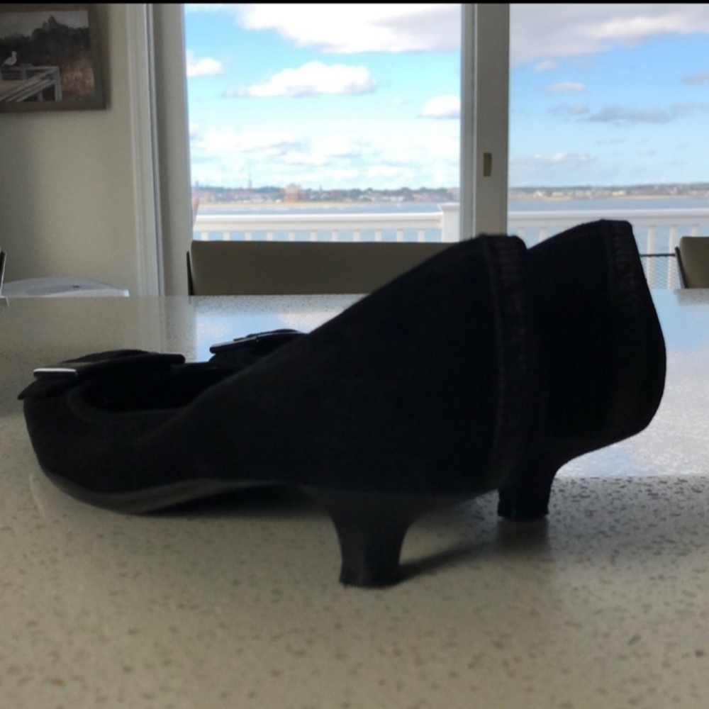 8M PRADA black suede shoes rubber sole